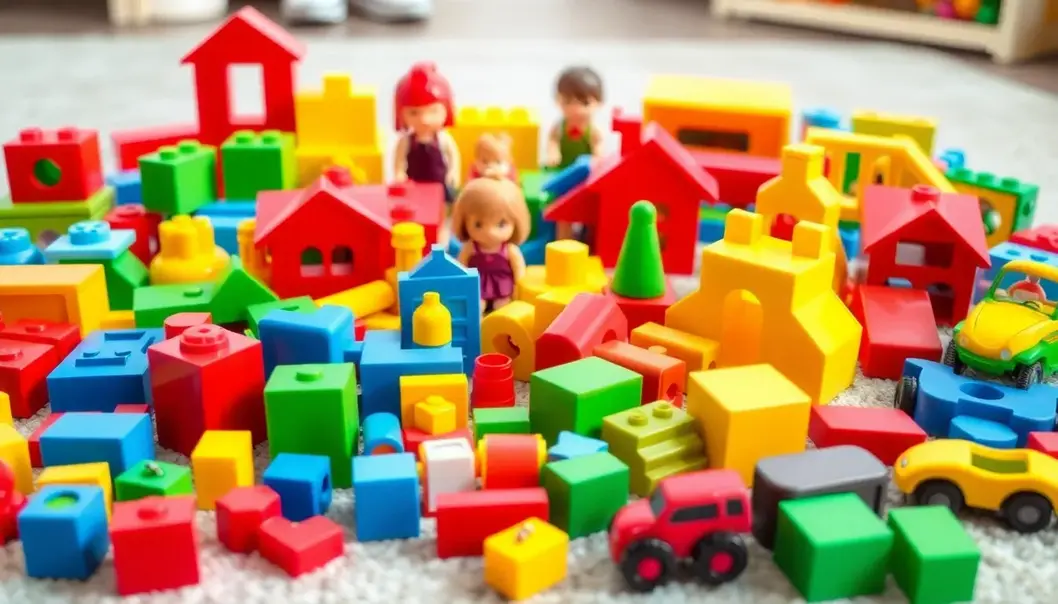 An engaging collection of colorful children’s toys.