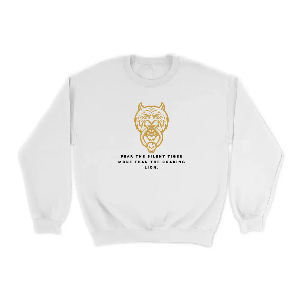 Tiger Fear Silent Tiger More Than Roaring Lion White
